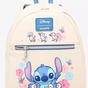 Loungefly Disney Cream and Blue Stitch Backpack